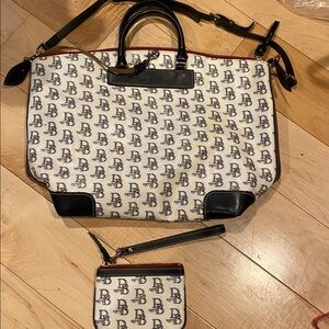 Dooney & Bourke Black and White Logo Tote